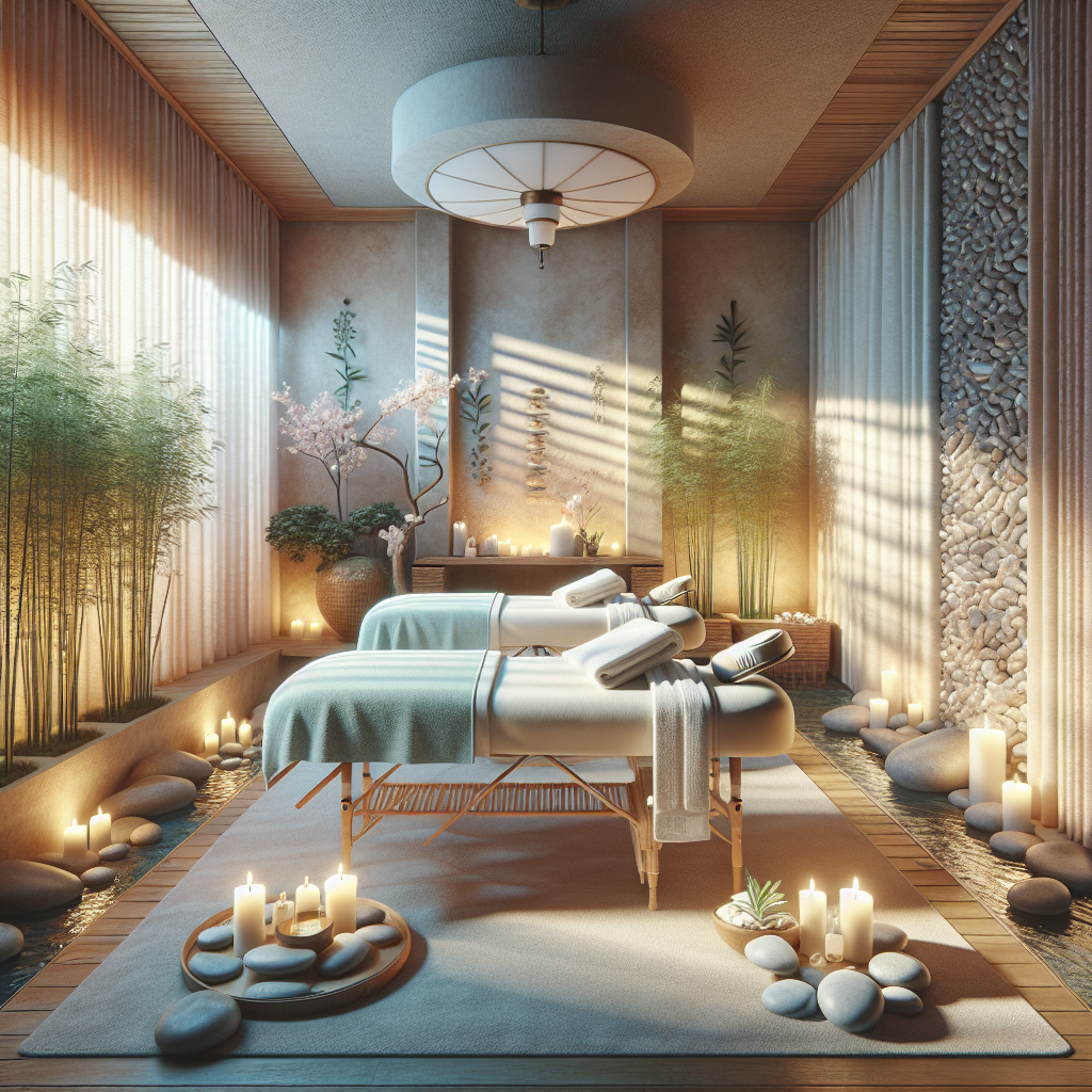 Relaxing spa environment